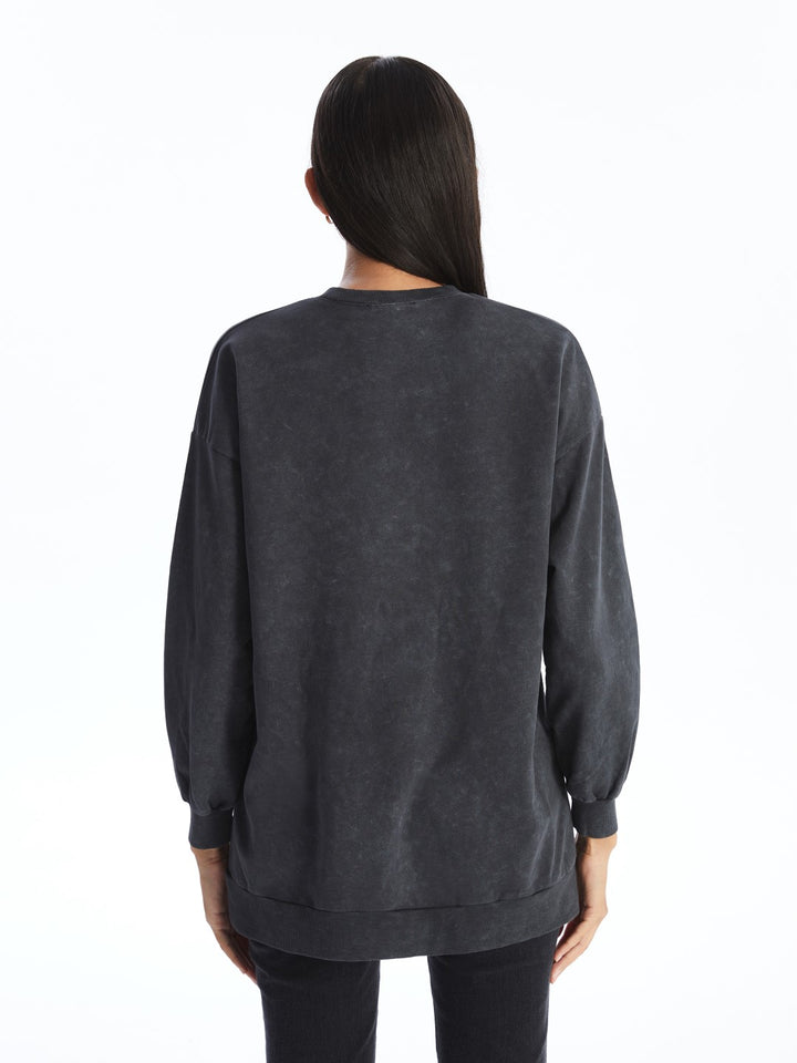 LCW Modest

Anthracite Crew Neck Printed Women's Sweatshirt Tunic