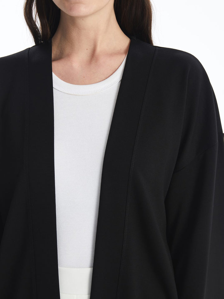 LCWAIKIKI Basic

New Black Shawl Collar Plain Oversize Women's Cardigan