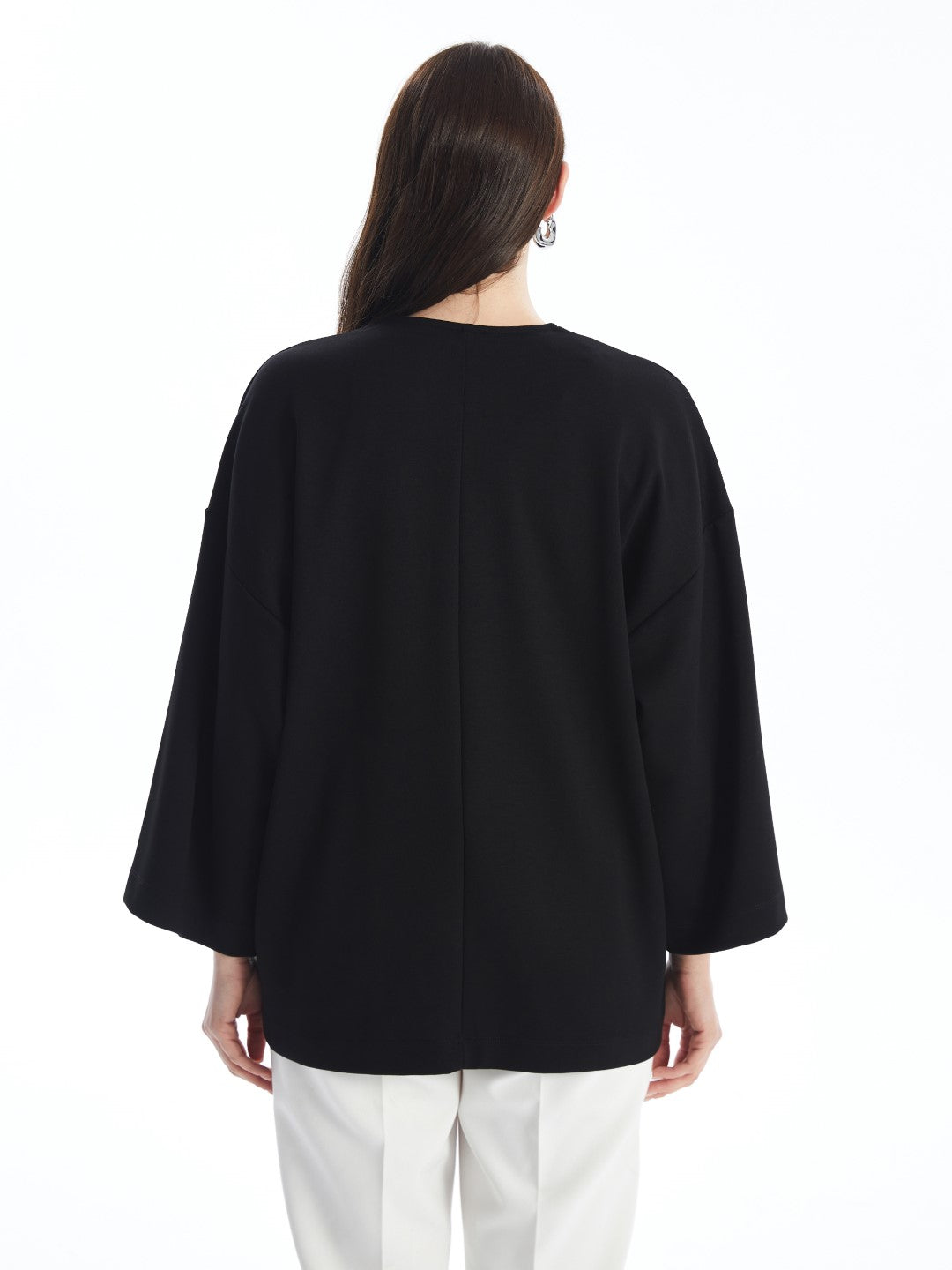 LCWAIKIKI Basic

New Black Shawl Collar Plain Oversize Women's Cardigan