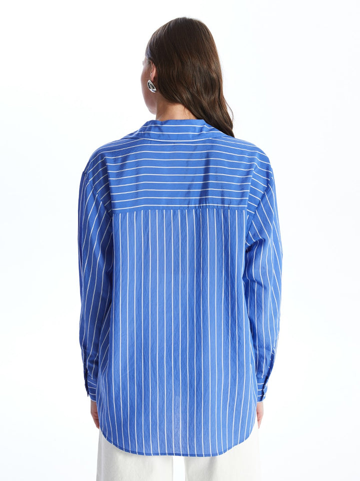 Striped Long Sleeve Oversize Women's Shirt