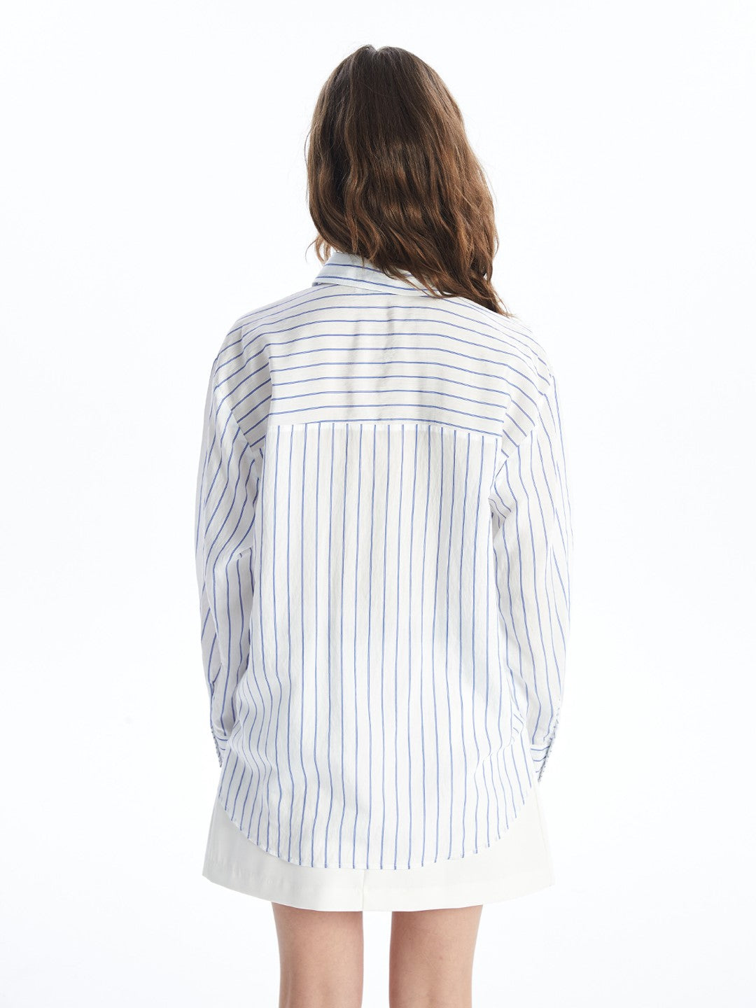 Striped Long Sleeve Oversize Women's Shirt