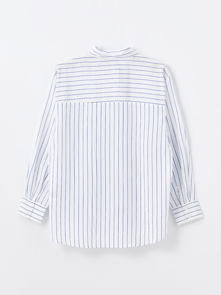 Striped Long Sleeve Oversize Women's Shirt