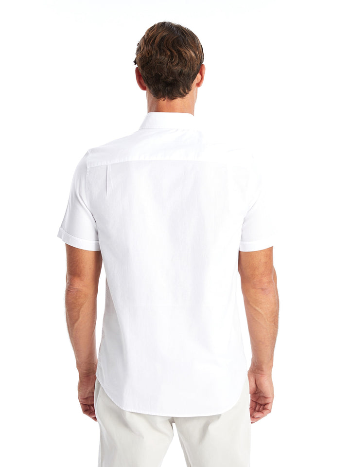 Regular Fit Short Sleeve Oxford Men Shirt