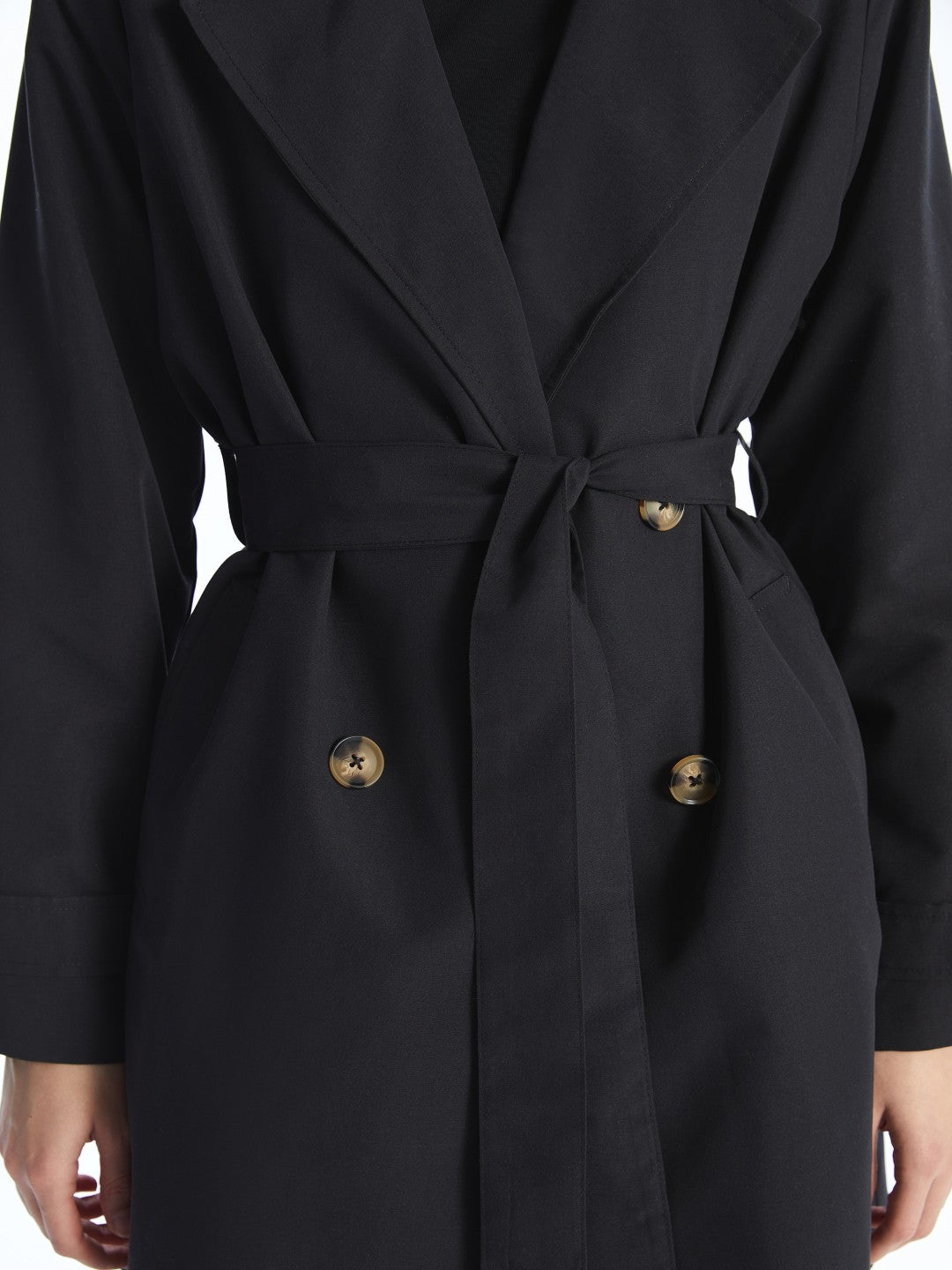 LCW Classic Jacket Collar Women Trench Coat