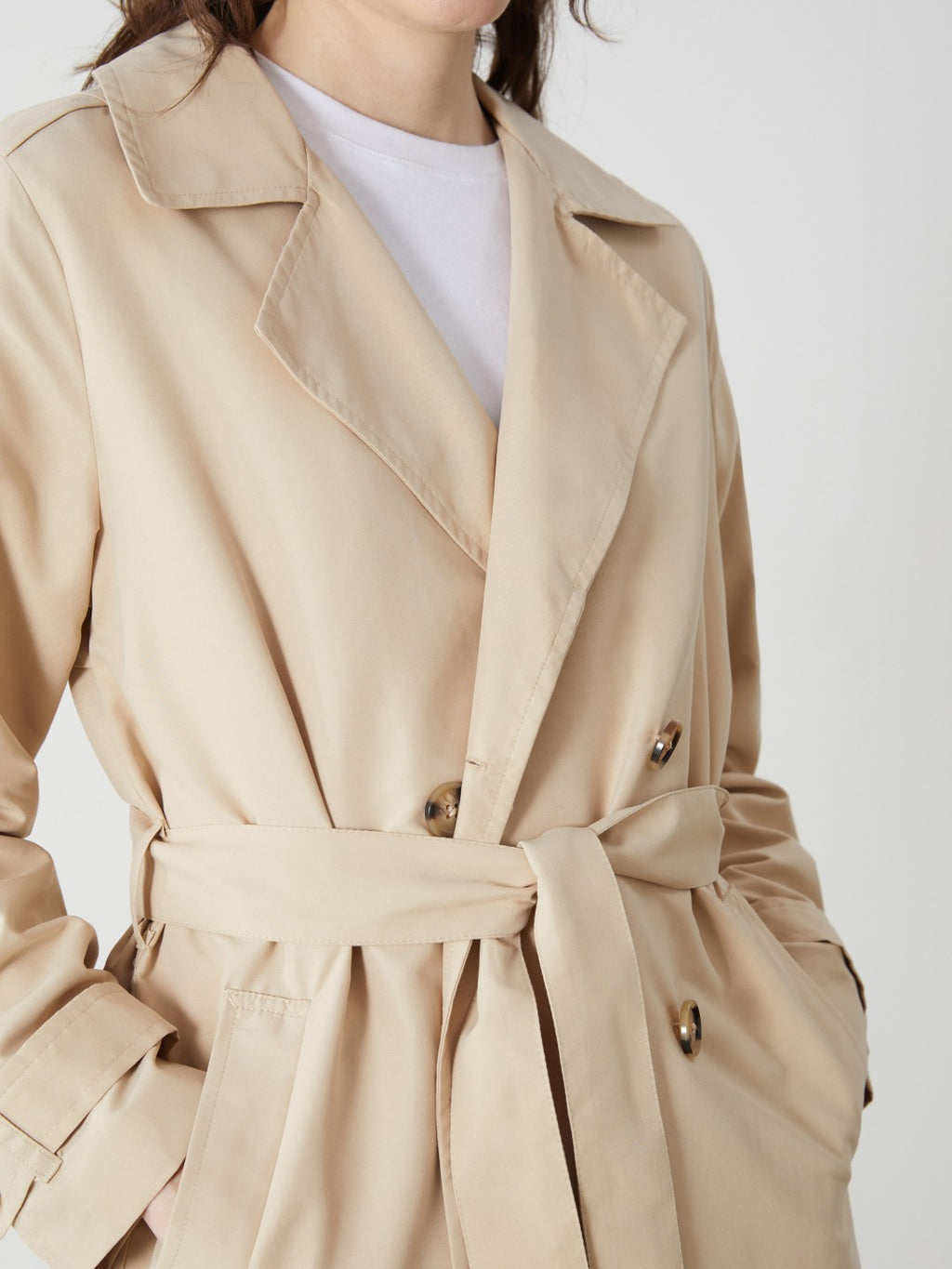 LCW Classic Jacket Collar Women Trench Coat