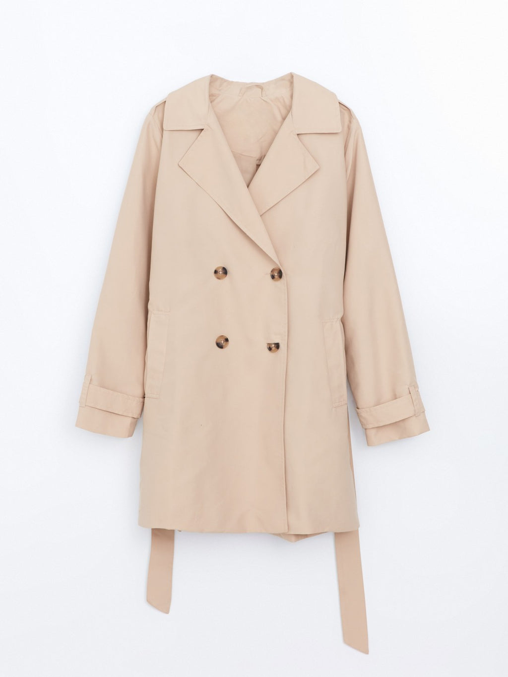 LCW Classic Jacket Collar Women Trench Coat