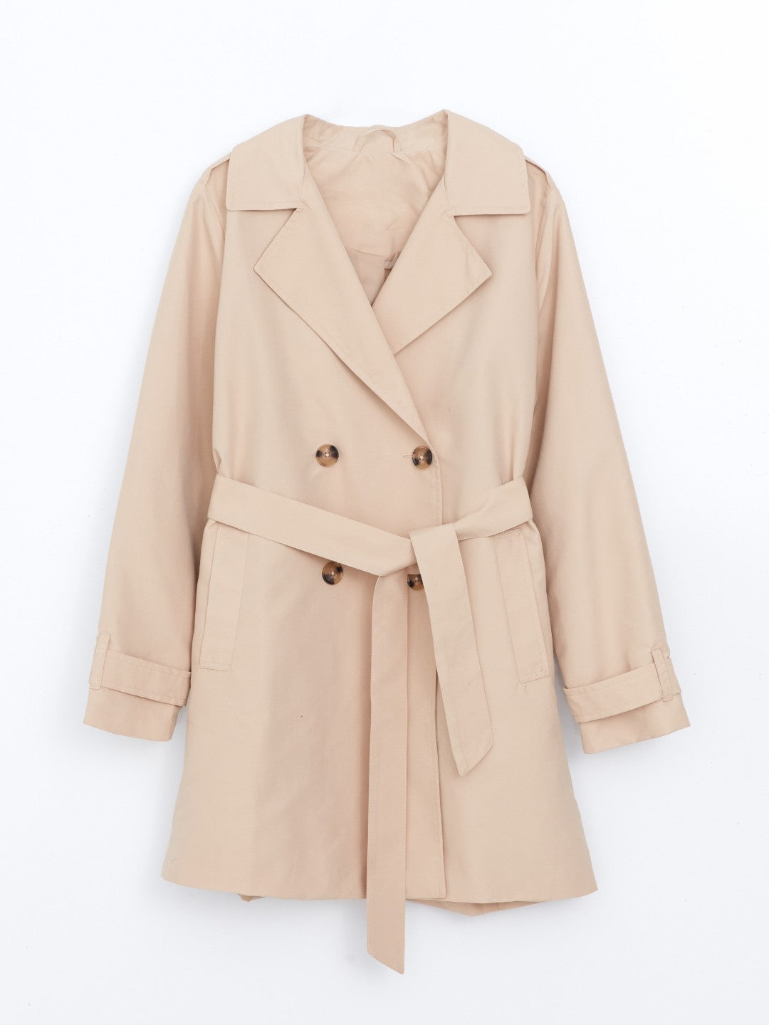 LCW Classic Jacket Collar Women Trench Coat