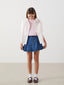 LCW Kids Indigo Elastic Waist Girl Jean Shorts Skirt