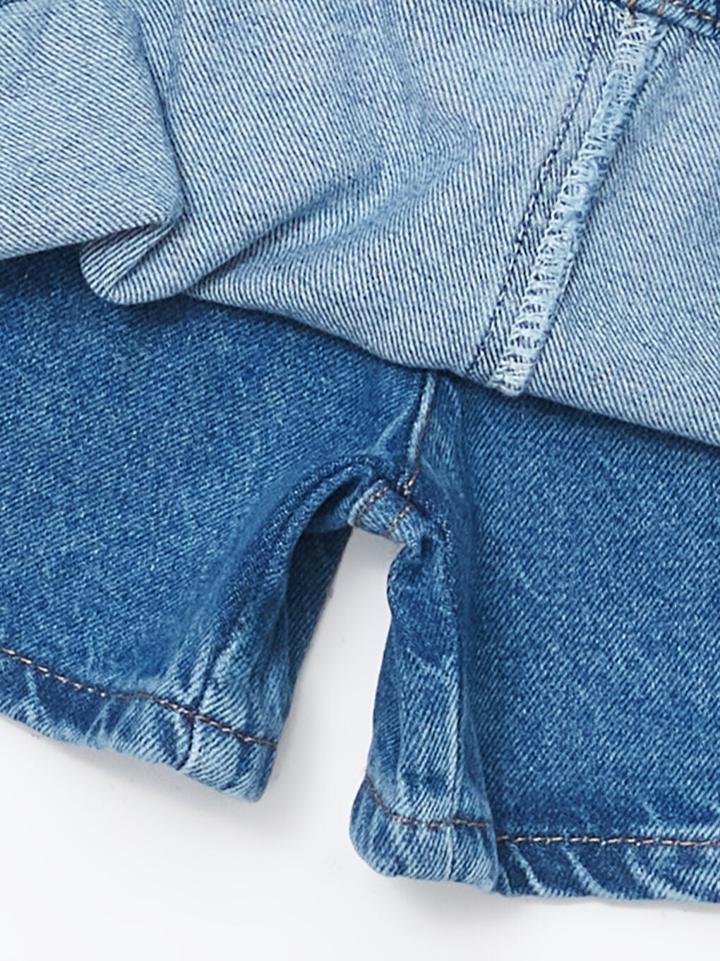 LCW Kids Indigo Elastic Waist Girl Jean Shorts Skirt