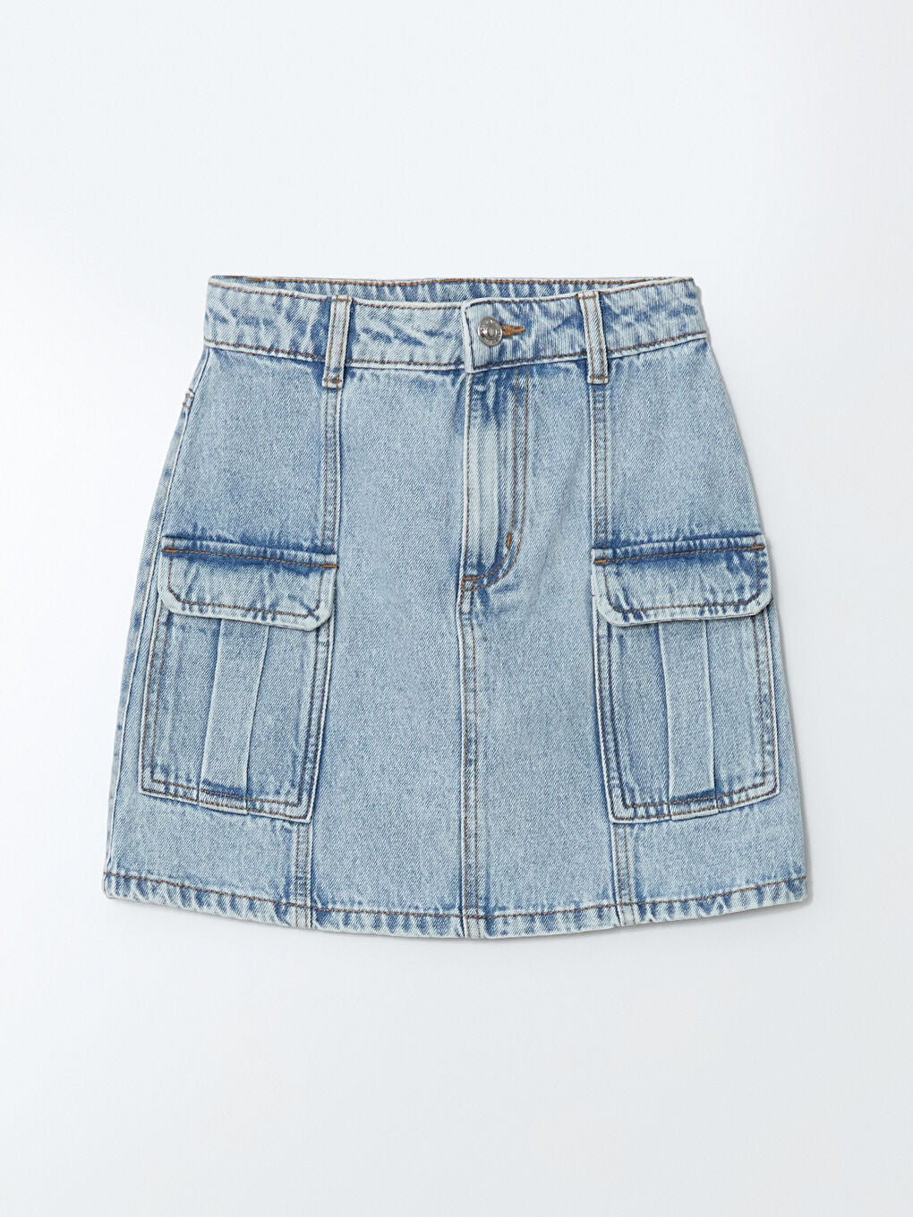 LCW Kids Blue Girls Cargo Jean Skirt