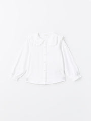 Baby Collar Textured Girl Shirt