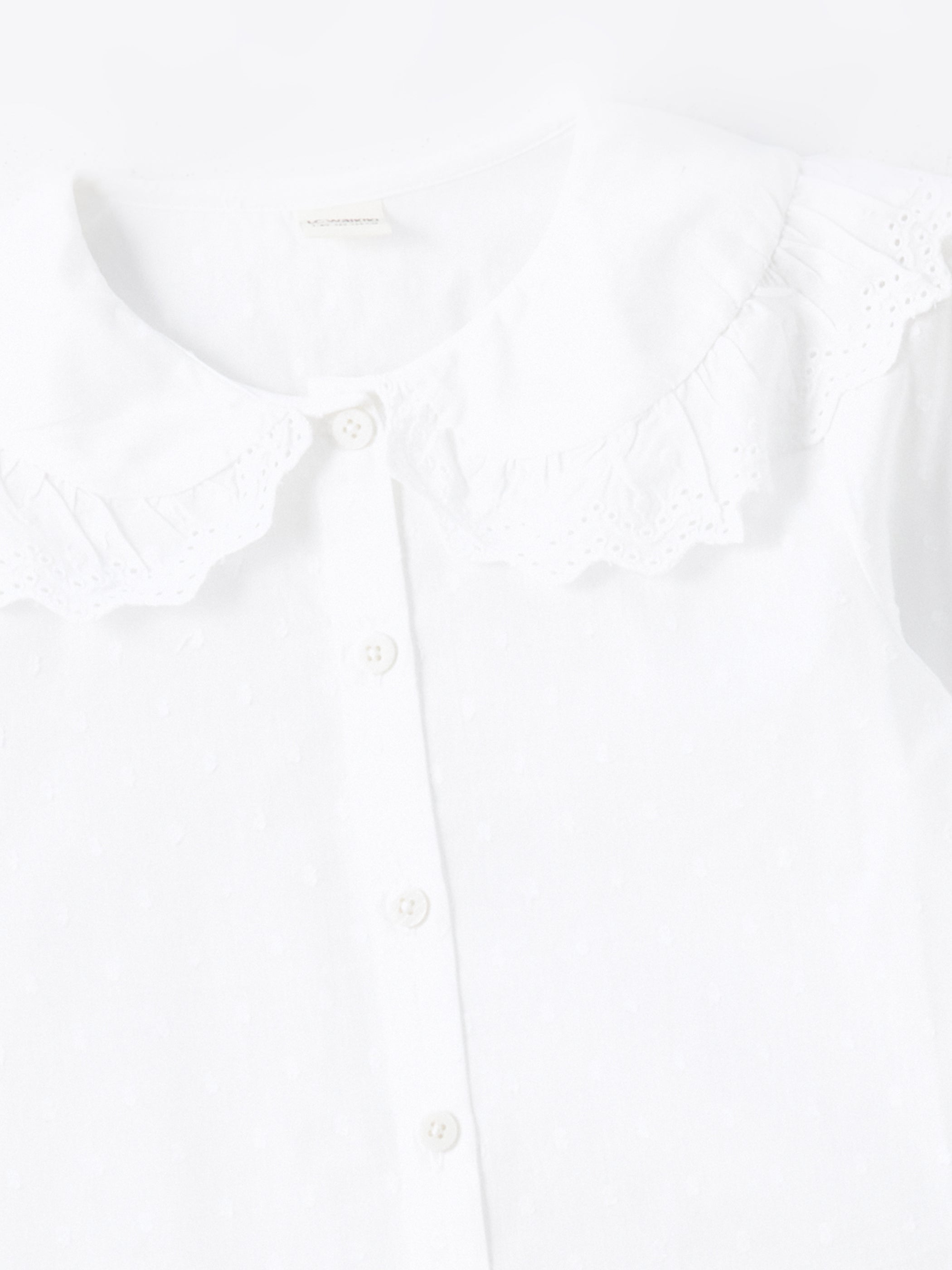 Baby Collar Textured Girl Shirt