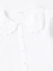 Baby Collar Textured Girl Shirt