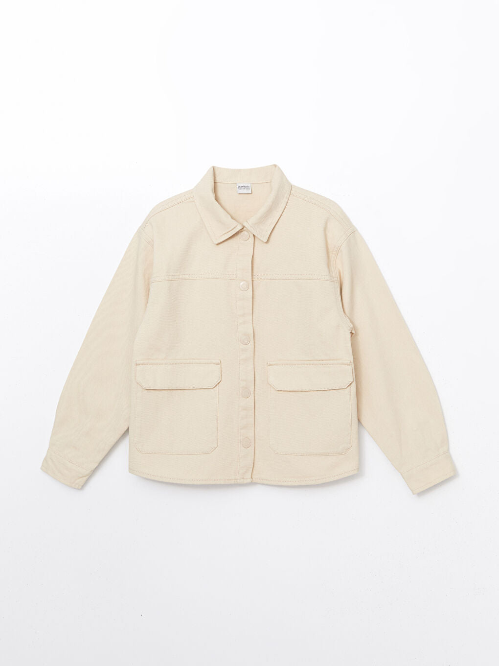 LCW Kids Beige Pocket Girl Shirt Jacket