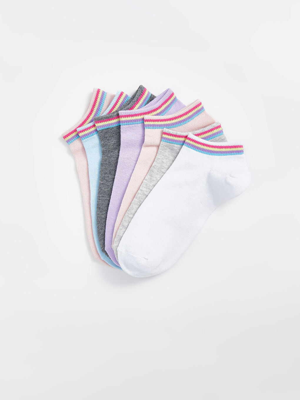 LCW Kids Ecru Girls Booties Socks 7-Pack