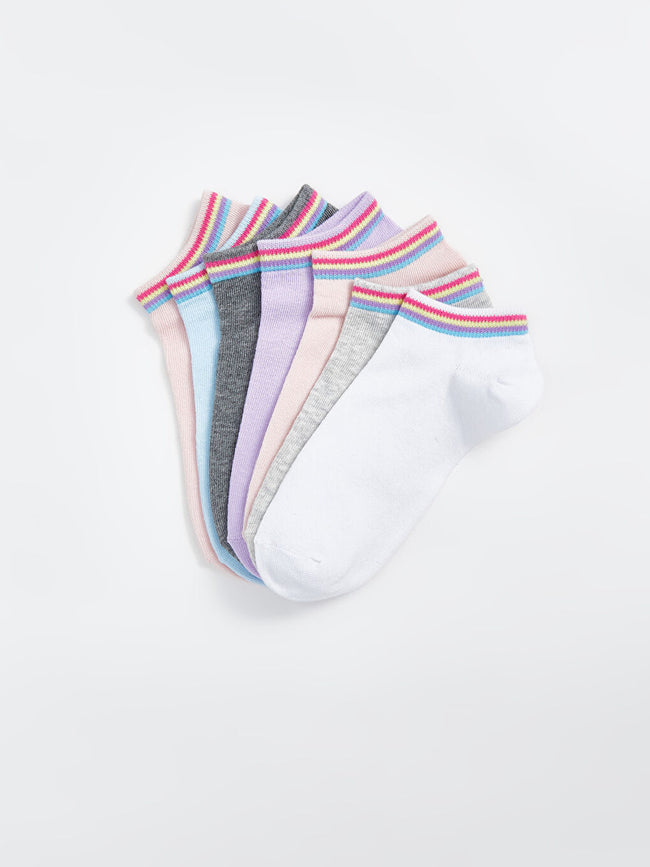 LCW Kids Ecru Girls Booties Socks 7-Pack Hover Image