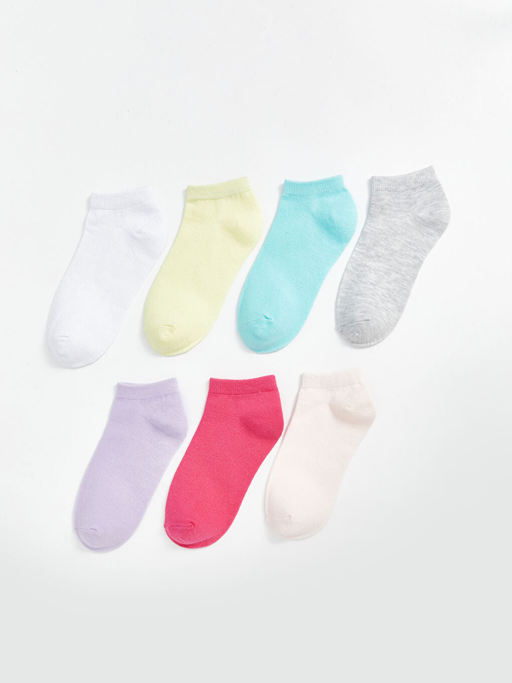 LCW Kids Pink Basic Girls Booties Socks 7-Pack