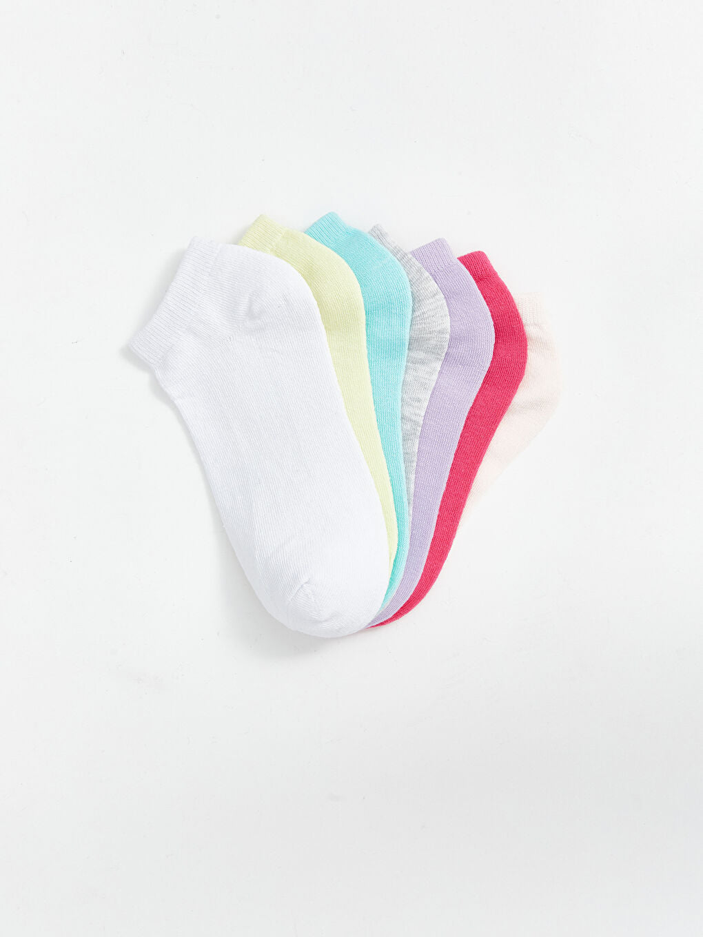 LCW Kids Pink Basic Girls Booties Socks 7-Pack