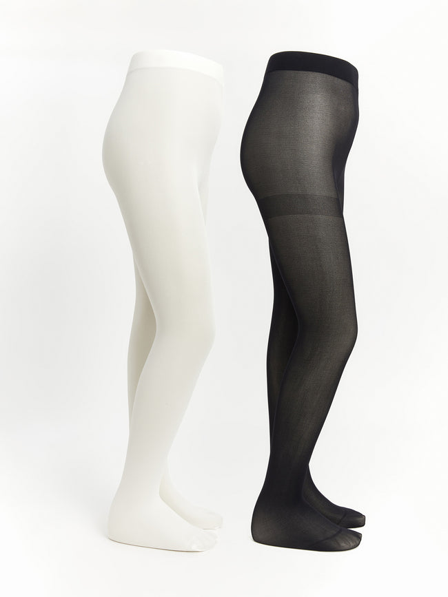Girls Thin Tights 2-Pack Hover Image