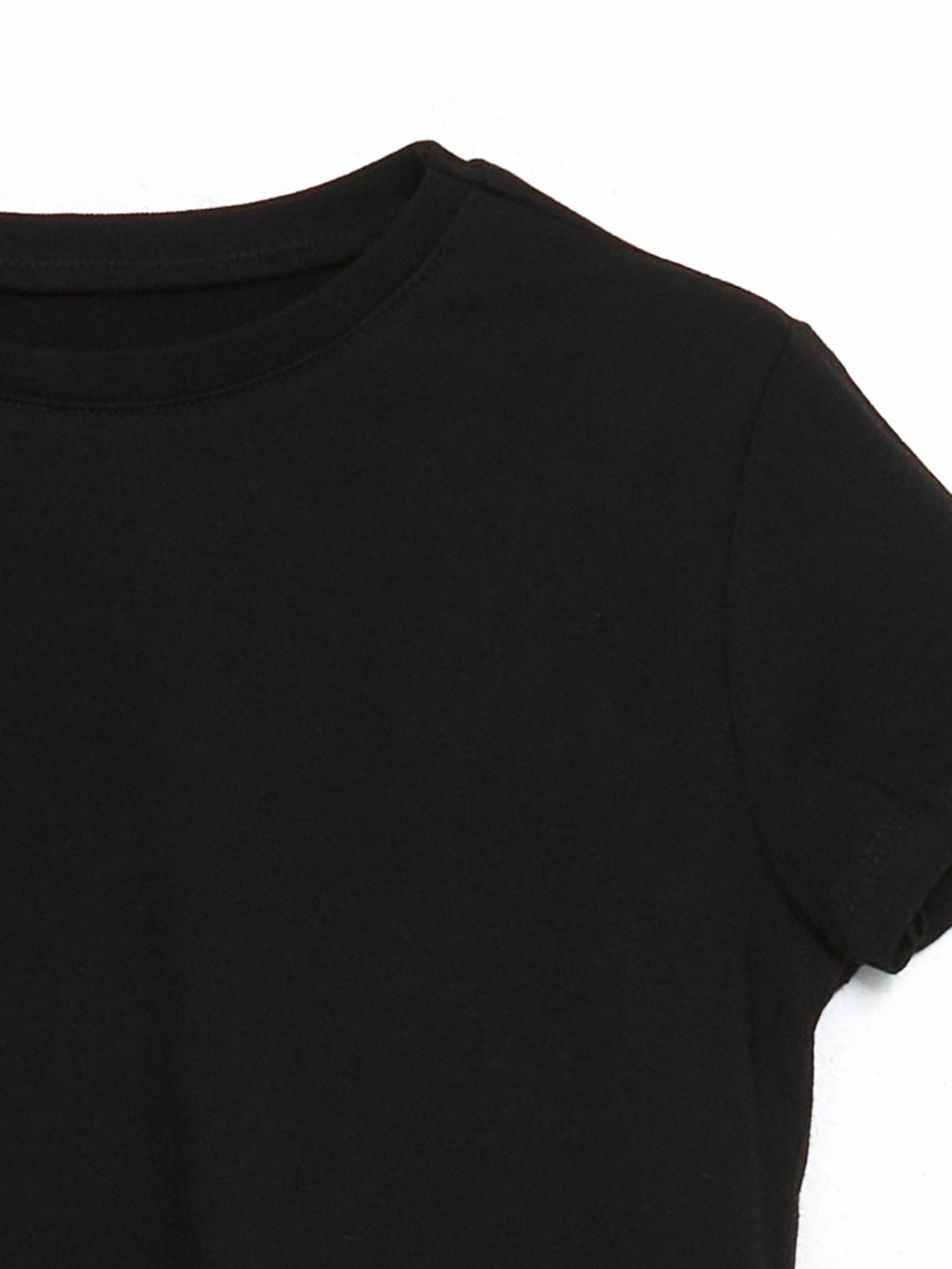 Lc Waikiki Crew Neck Plain Combed Cotton Girls T-Shirt