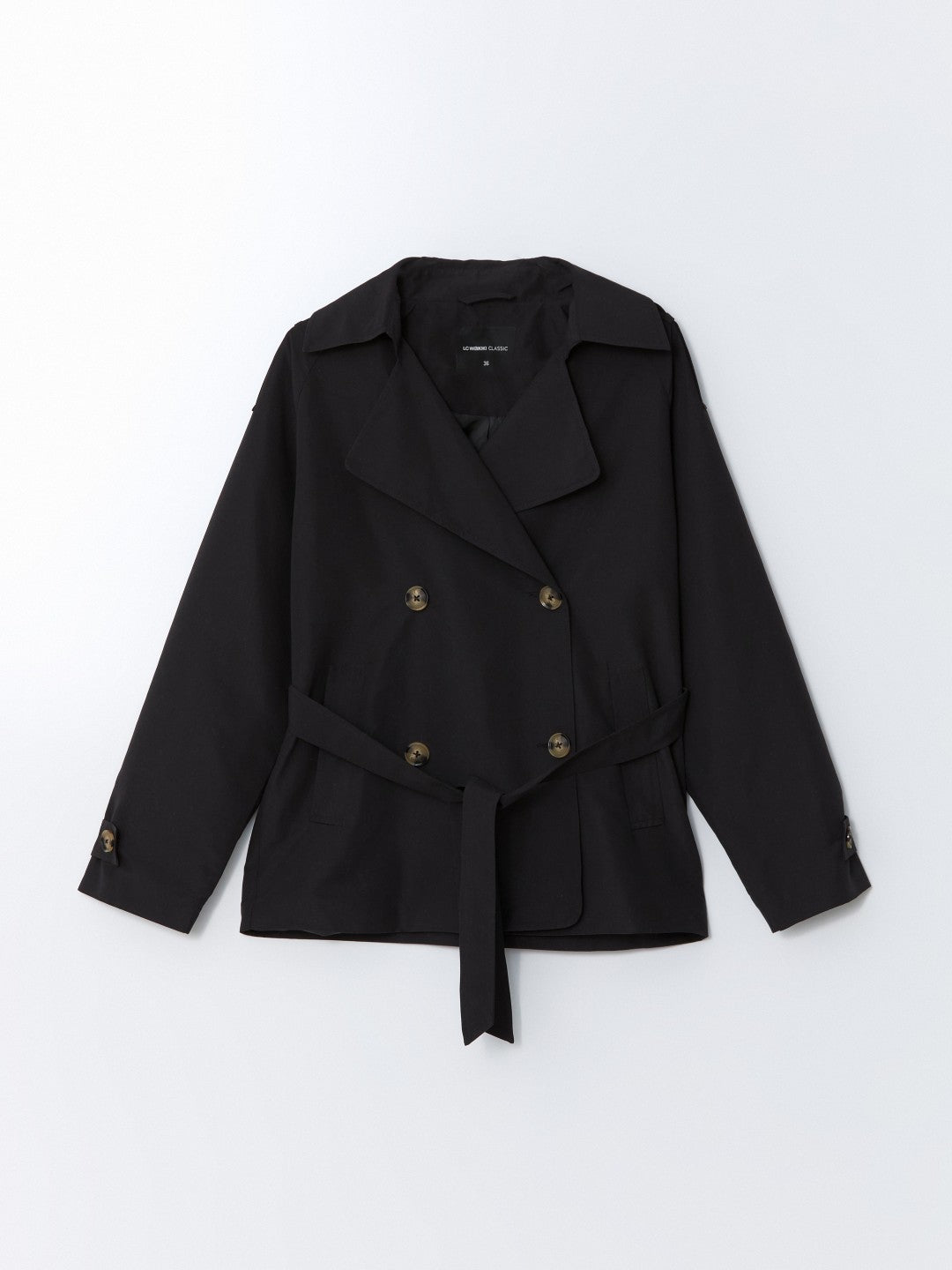 LCW Classic Jacket Collar Women Trench Coat