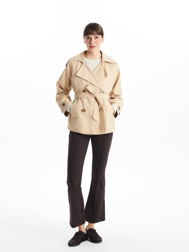 LCW Classic Jacket Collar Women Trench Coat Main Image