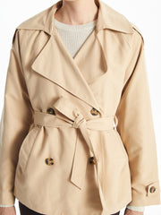 LCW Classic Jacket Collar Women Trench Coat