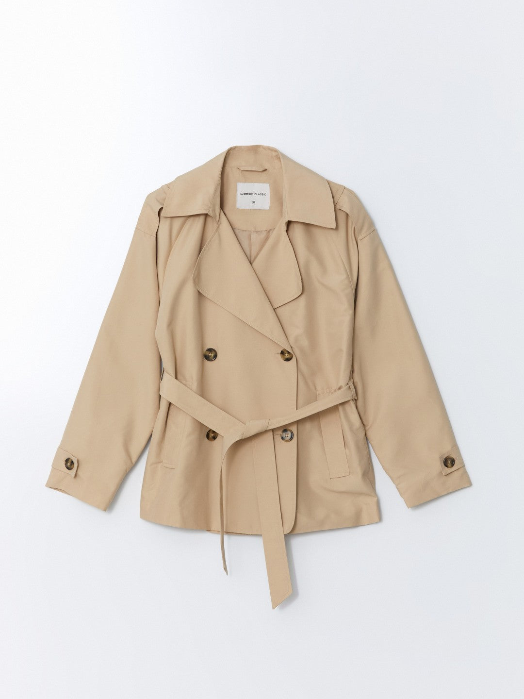 LCW Classic Jacket Collar Women Trench Coat
