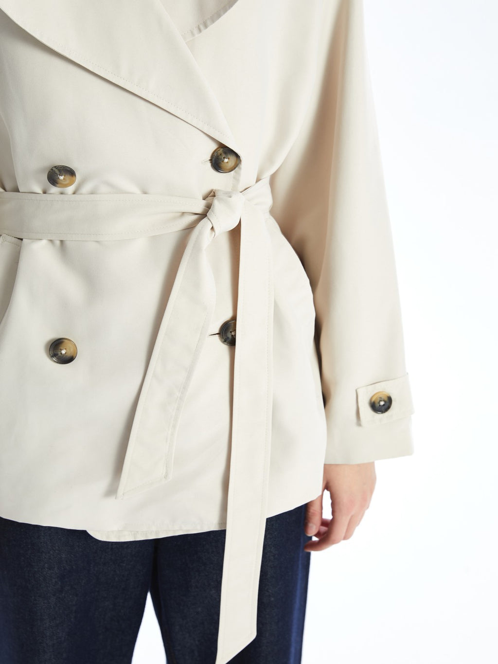 LCW Classic Jacket Collar Women Trench Coat