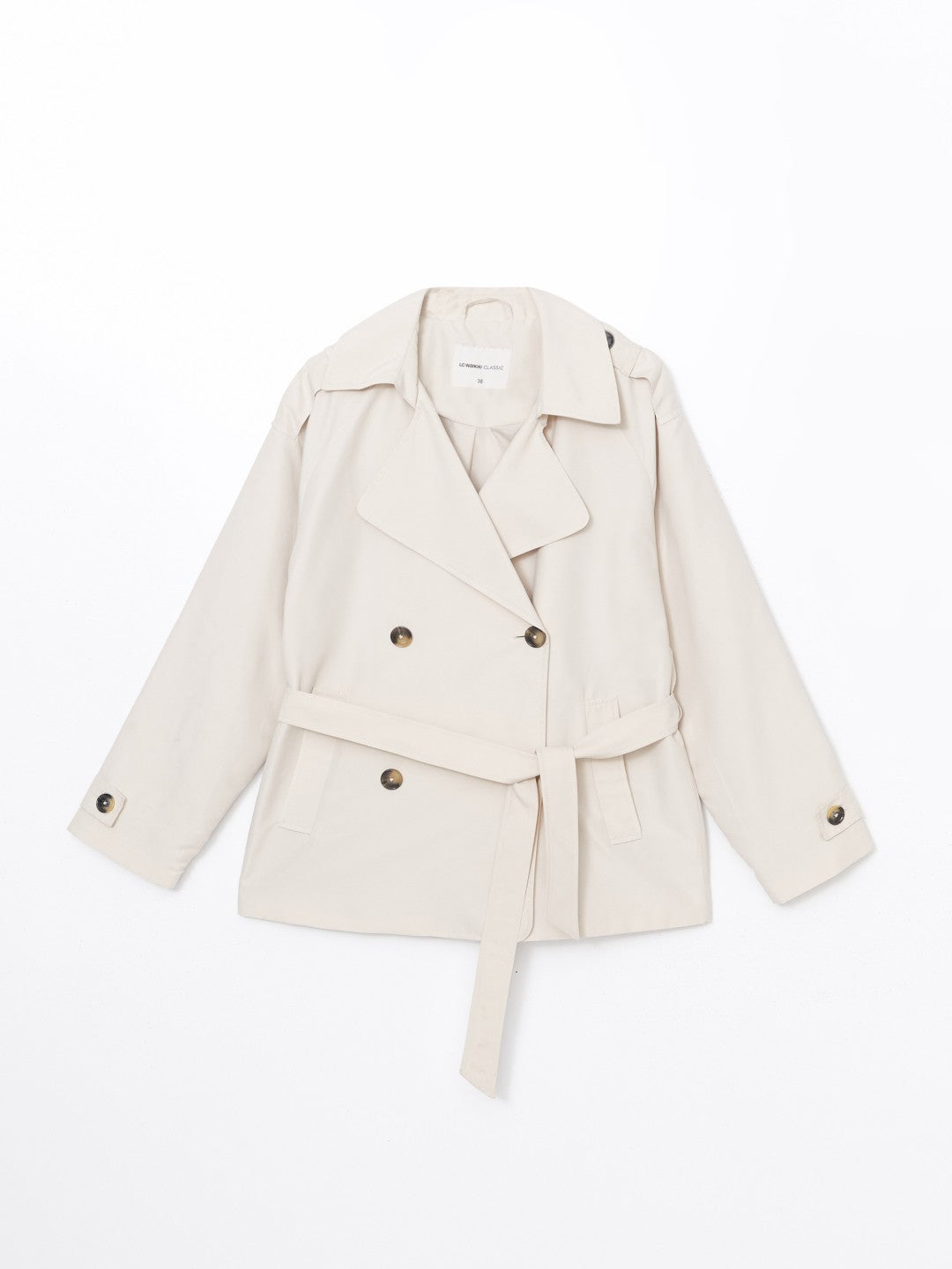 LCW Classic Jacket Collar Women Trench Coat