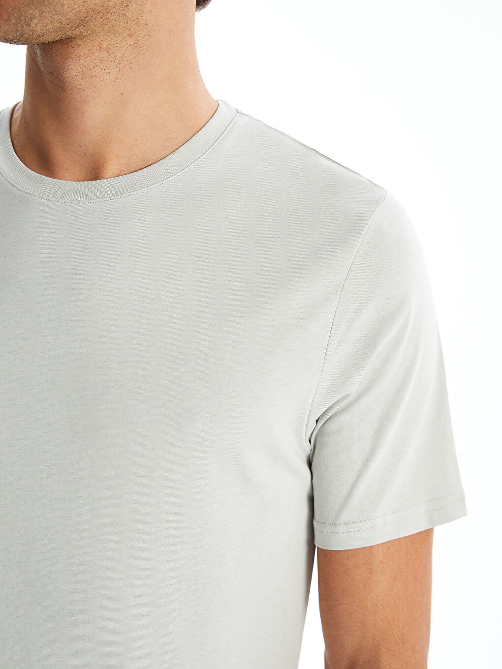 LCWAIKIKI Classic Green Crew Neck Combed Cotton Men T-Shirt