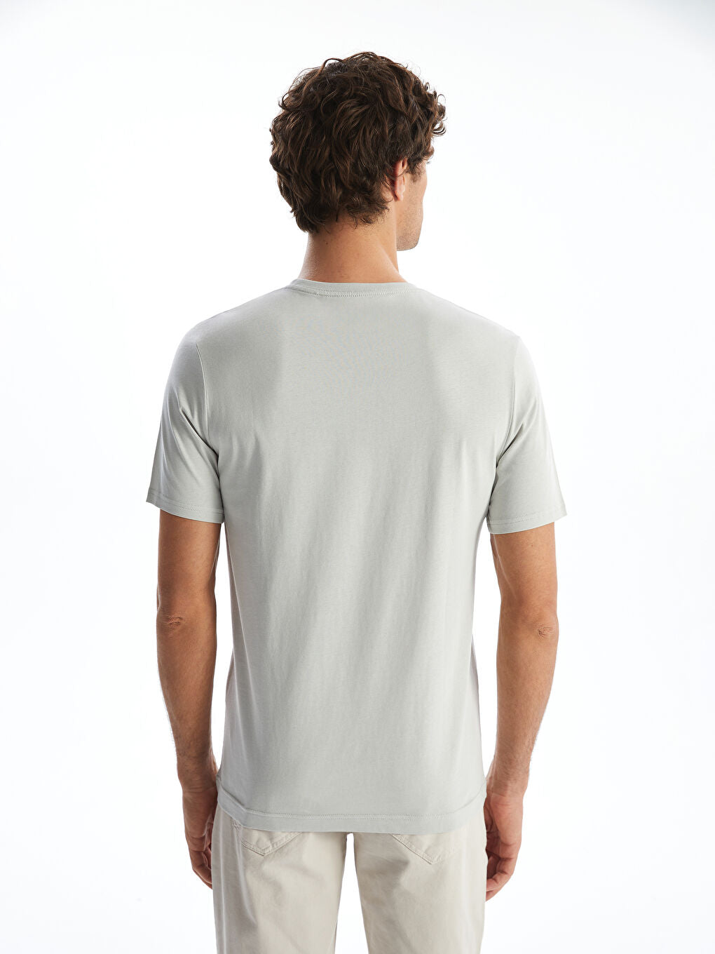 LCWAIKIKI Classic Green Crew Neck Combed Cotton Men T-Shirt