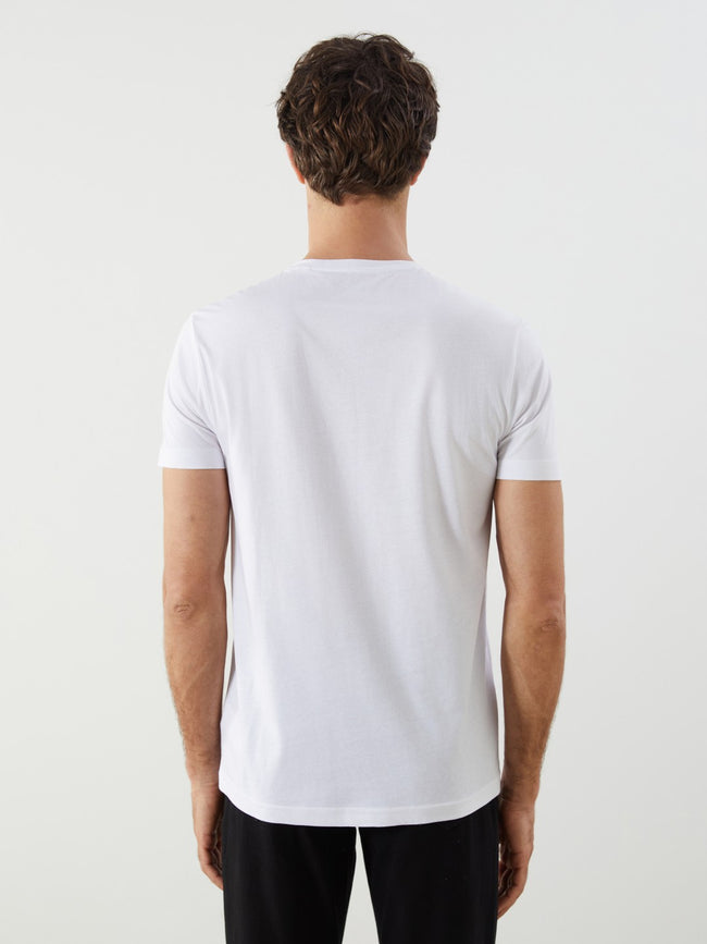 LCW Classic V-Neck Short Sleeve Combed Cotton Men T-Shirt Main Image