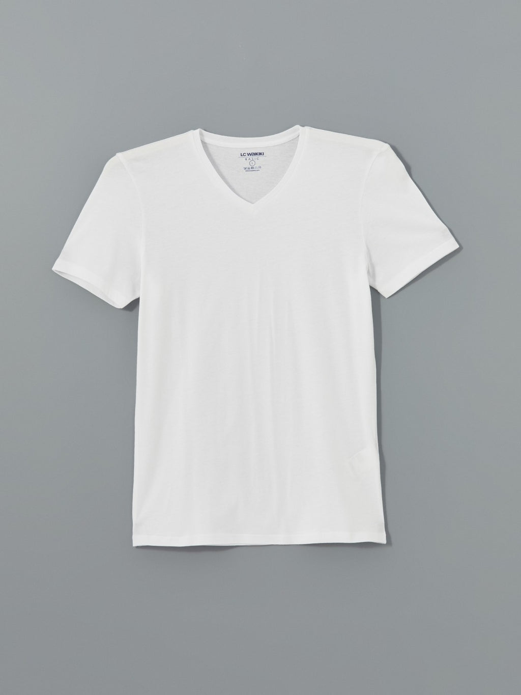 LCW Classic V-Neck Short Sleeve Combed Cotton Men T-Shirt