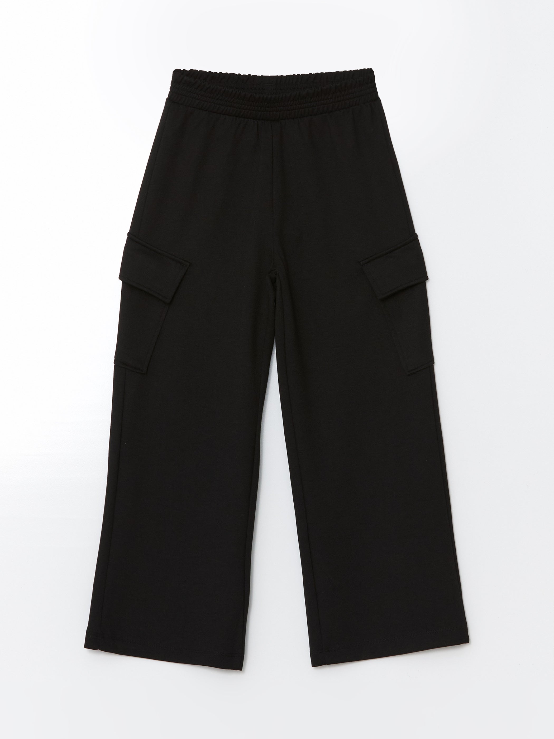 Elastic Waist Girls Cargo Sweatpants