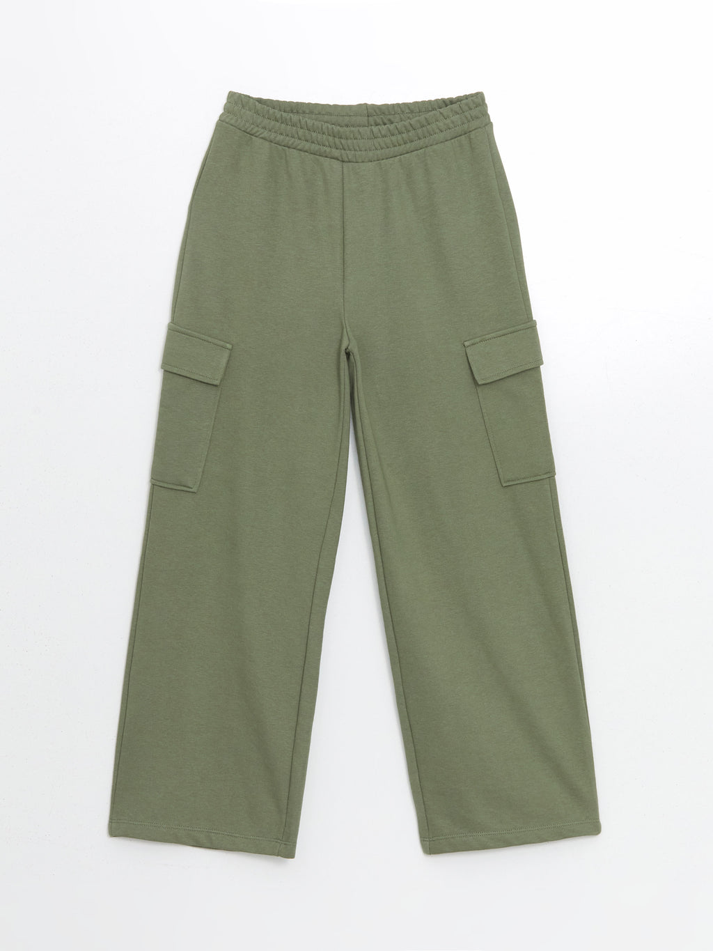 Elastic Waist Girls Cargo Sweatpants