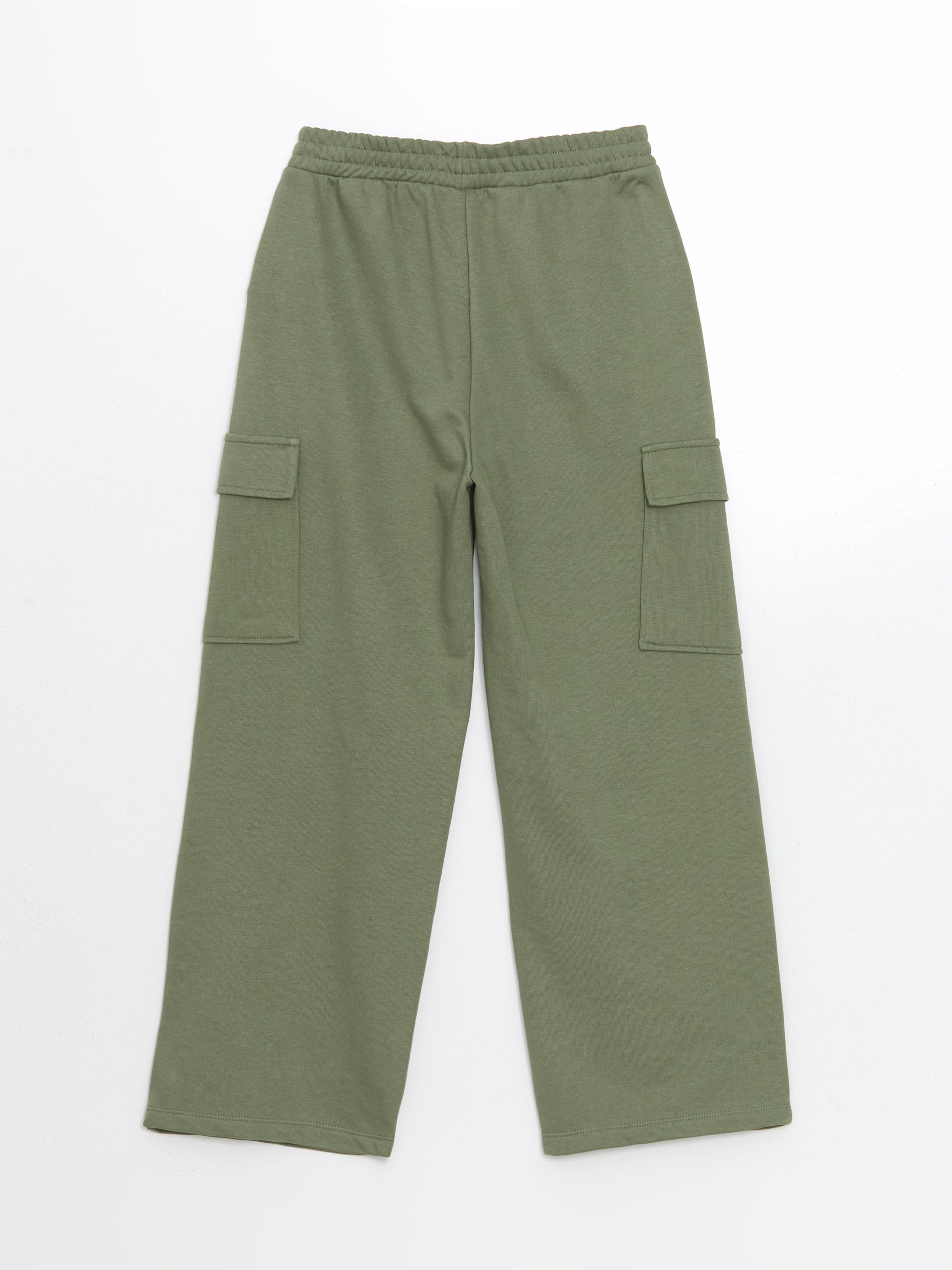 Elastic Waist Girls Cargo Sweatpants