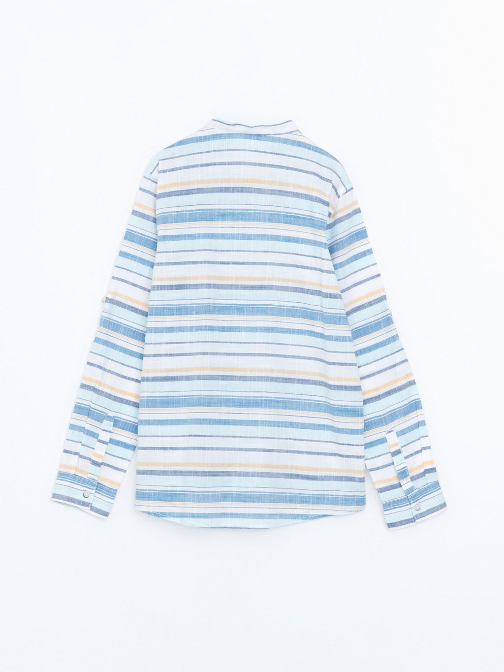 LCW Kids Blue Mandarin Collar BoyS Shirt