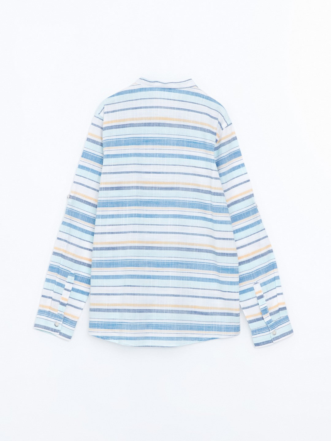 LCW Kids Blue Mandarin Collar BoyS Shirt