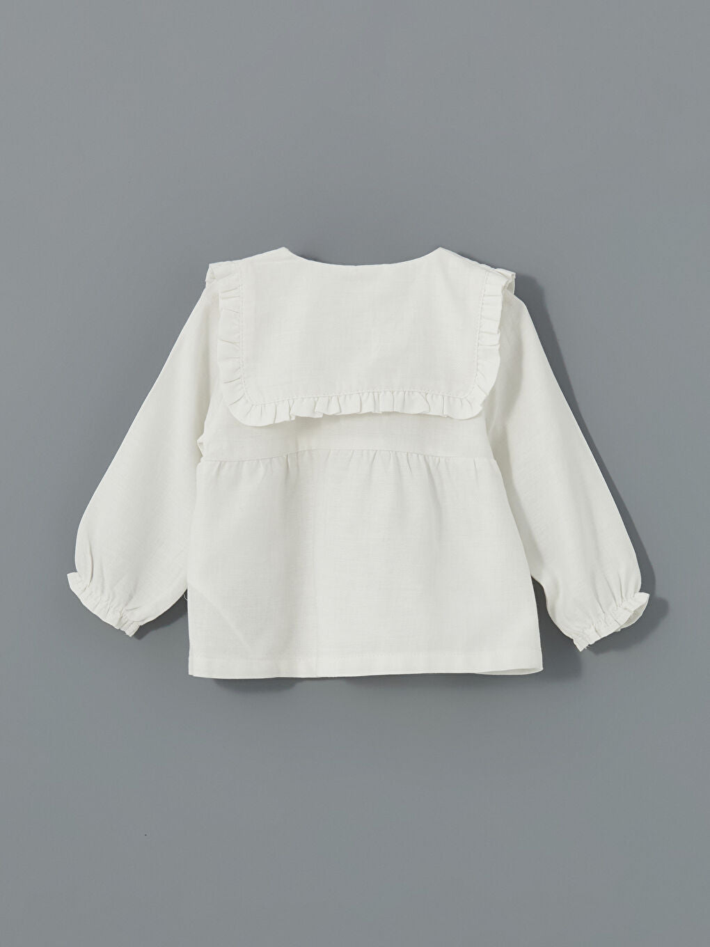 LCW baby Ecru Crew Neck Embroidered Baby Girl Shirt and Tights 2-Pack