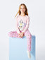 LCW Kids Pink Crew Neck Girls Pajama Set