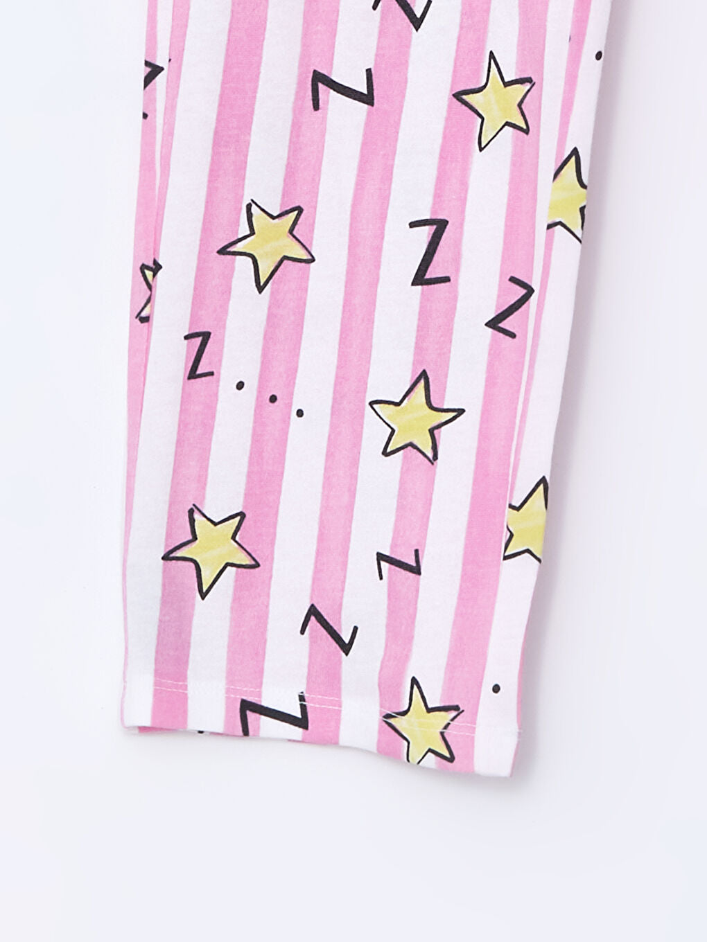 LCW Kids Pink Crew Neck Girls Pajama Set