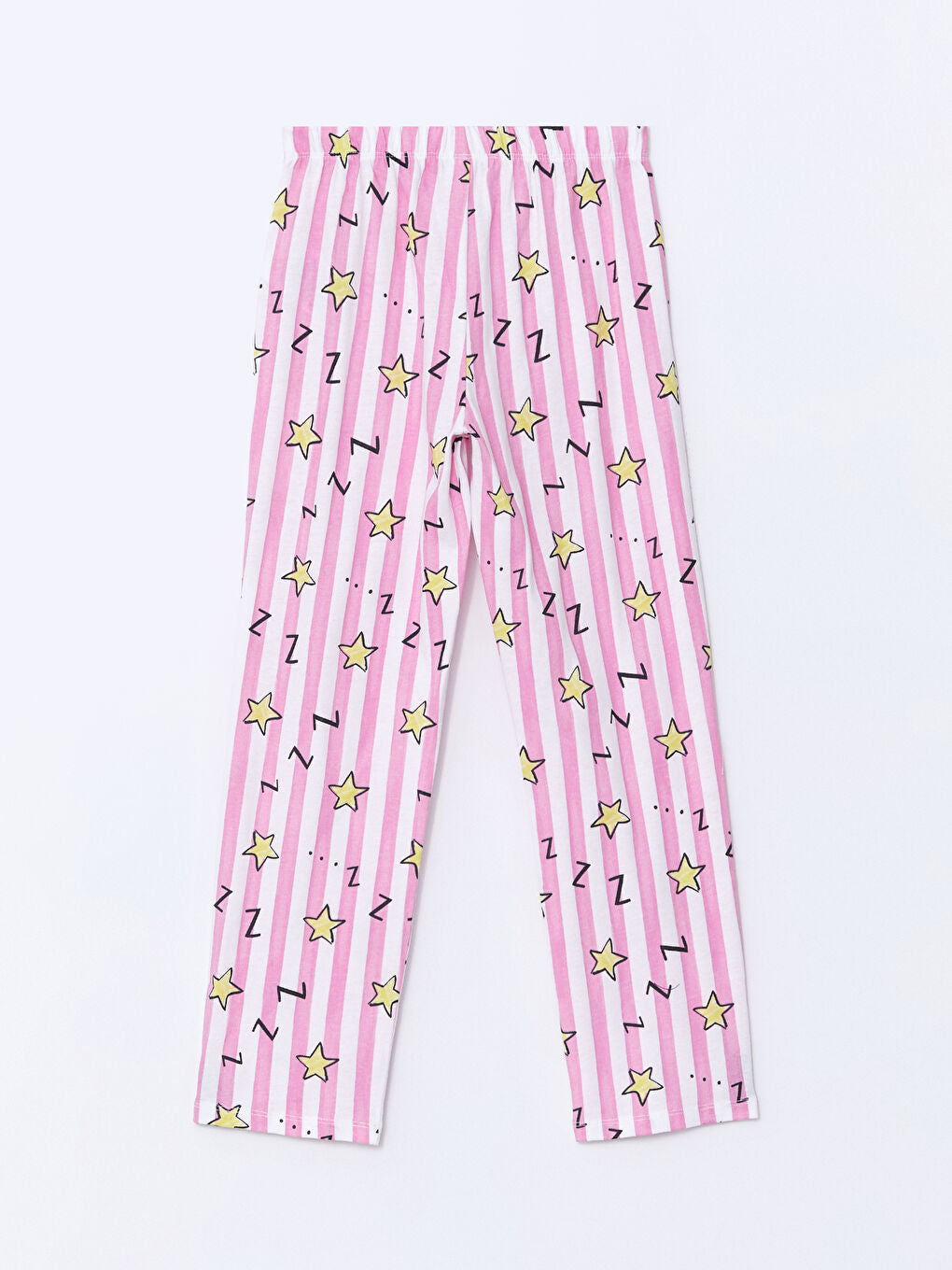 LCW Kids Pink Crew Neck Girls Pajama Set