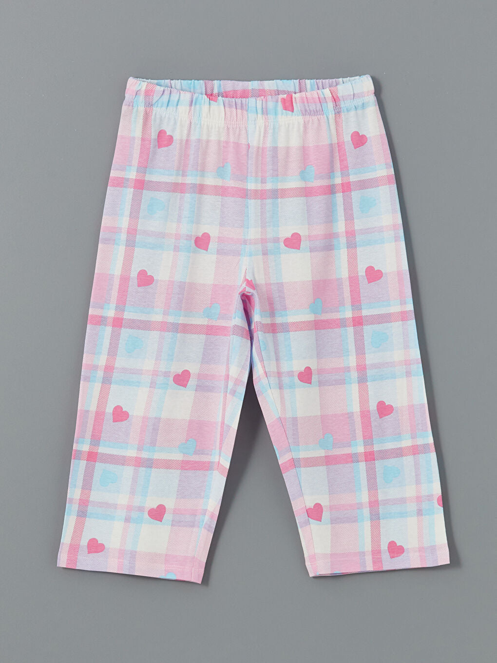 LCW Kids Ecru Crew Neck Girls Pajama Set