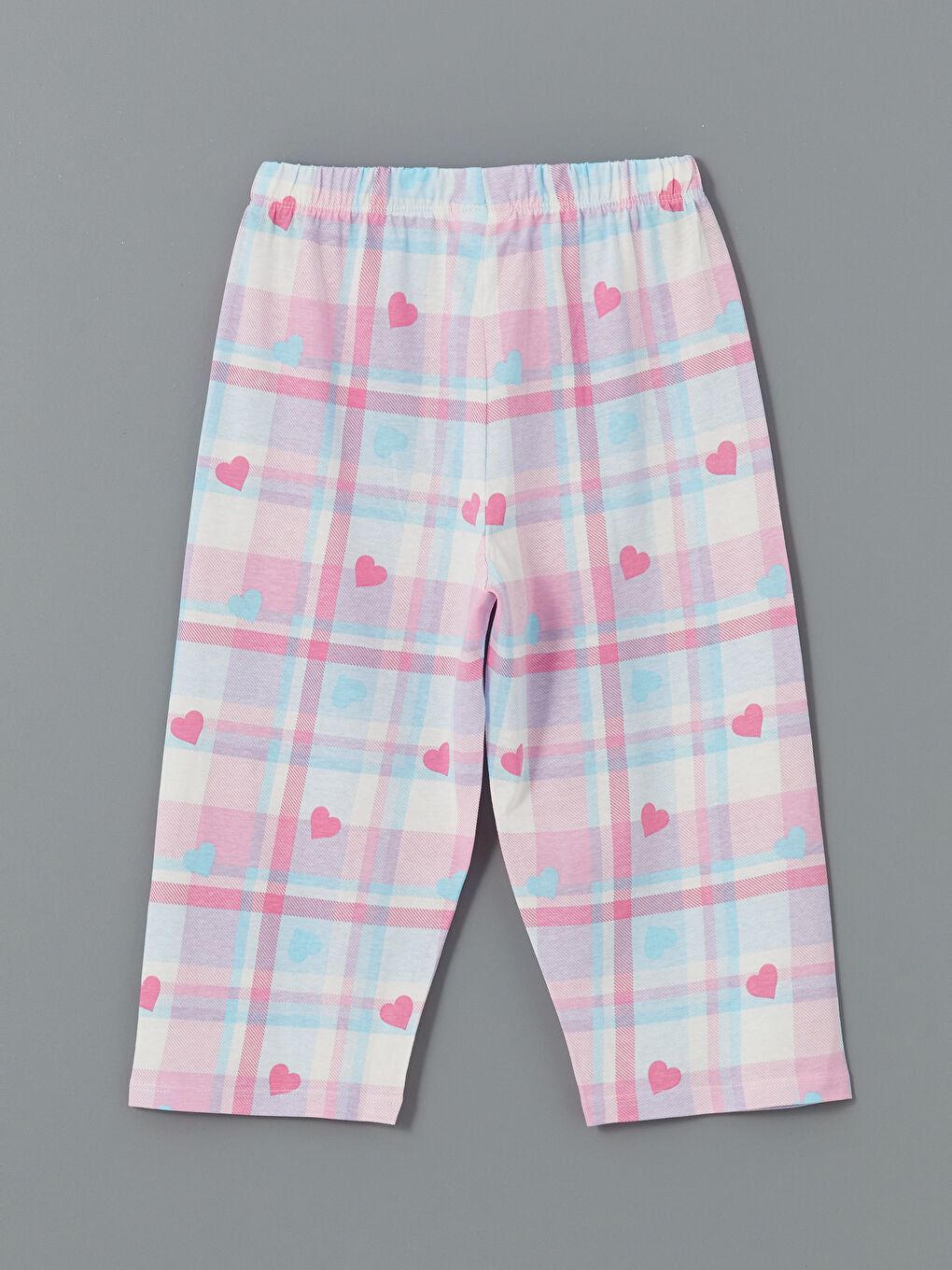 LCW Kids Ecru Crew Neck Girls Pajama Set