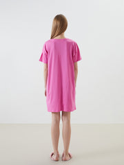 LCW Young Crew Neck Printed Women Nightgown