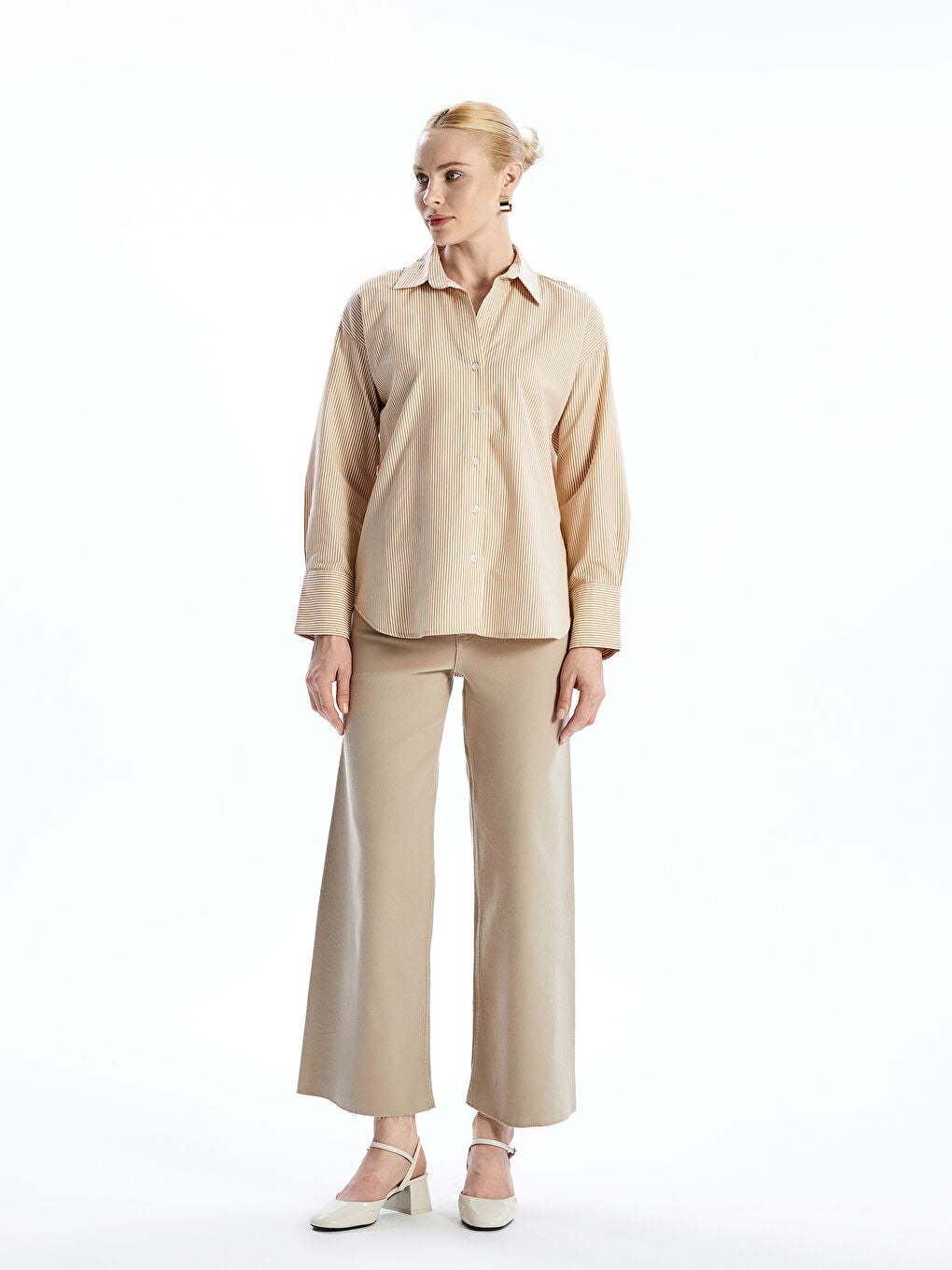 LCW Jeans Beige Wideleg Women Jeans