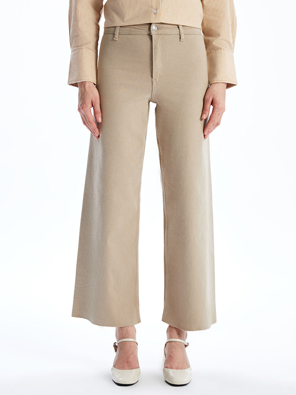 LCW Jeans Beige Wideleg Women Jeans