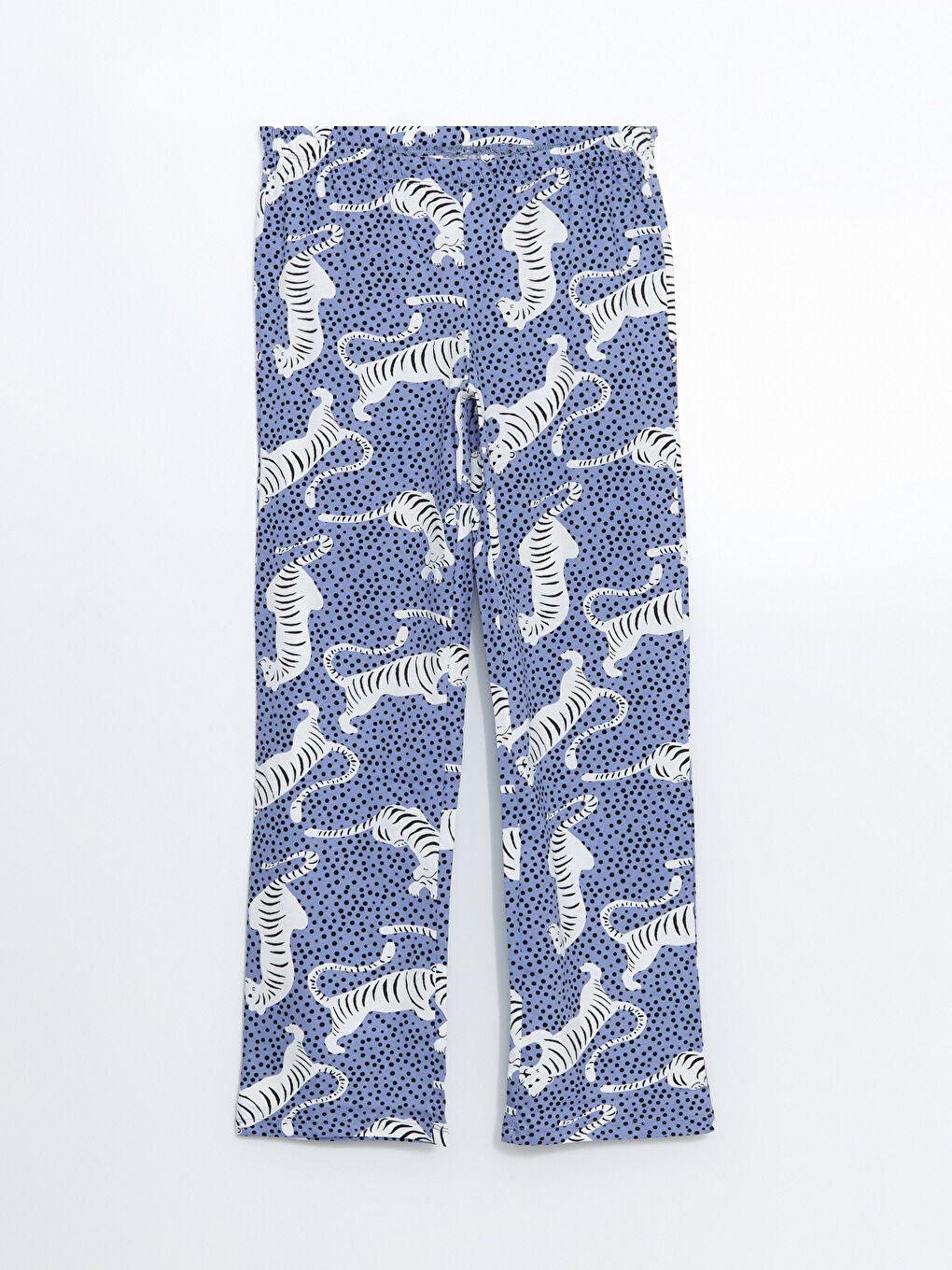 LCW DREAM Lilac Shirt Collar Zebra Patterned Women Pajama Set