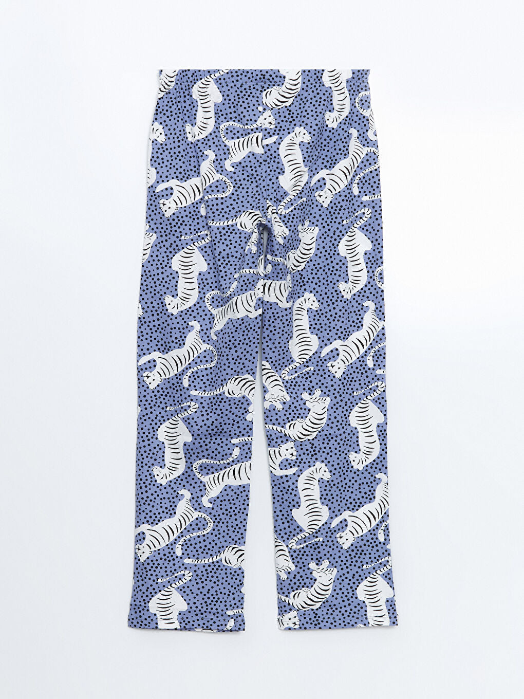 LCW DREAM Lilac Shirt Collar Zebra Patterned Women Pajama Set